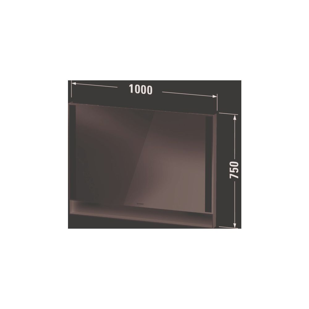 Duravit Qatego SpiegelWandmontage 65x1000x750mm, Mattweiß, LED, 29W, Betätigun... DURAVIT-QA7083018180000 4067116204995 (Abb. 3)