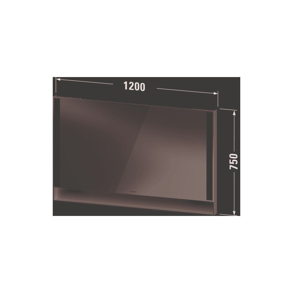 Duravit Qatego SpiegelWandmontage 65x1200x750mm, Mattweiß, LED, 32W, Betätigun... DURAVIT-QA7084018180000 4067116205114 (Abb. 3)