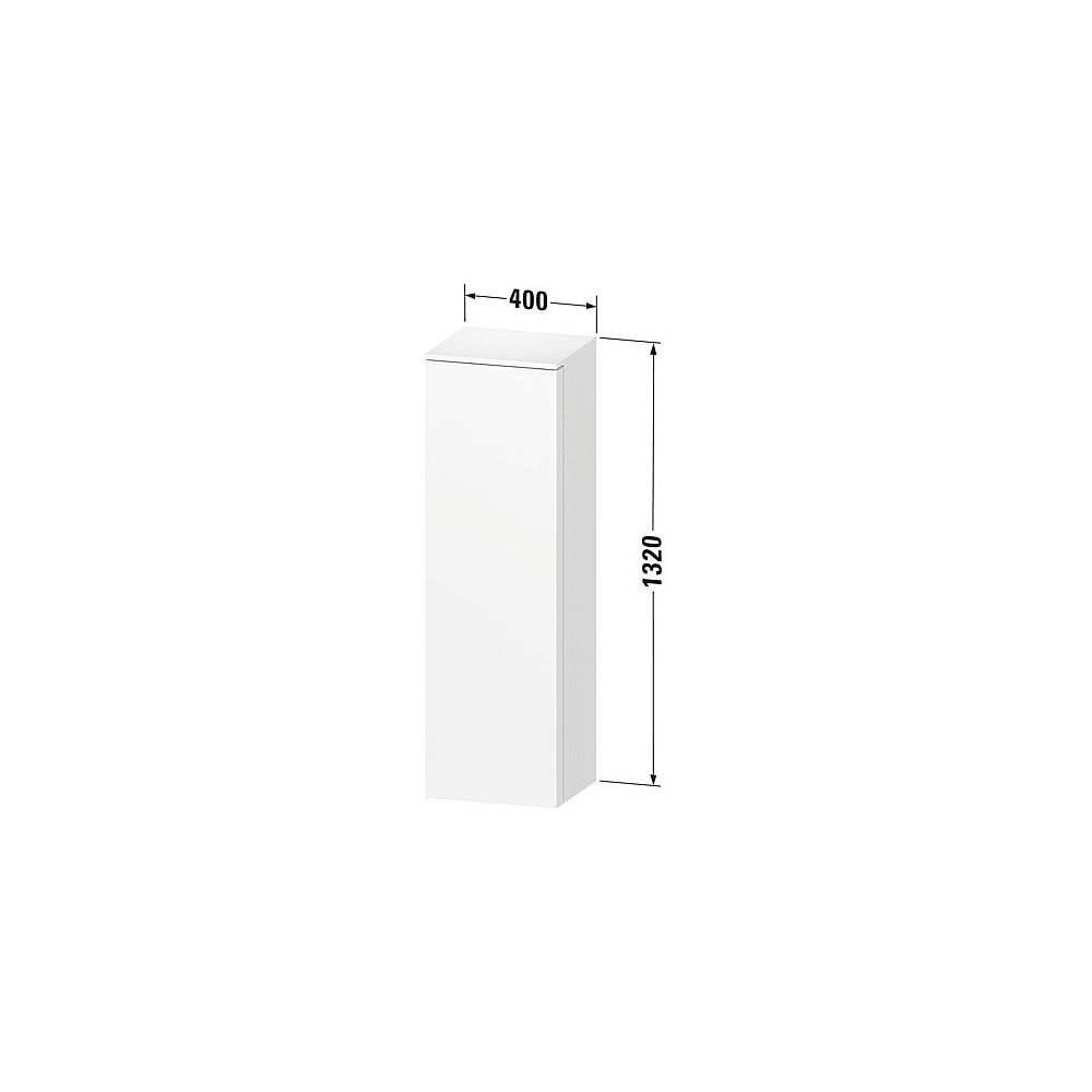 Duravit Qatego Halbhochschrank Dekor 360x400x1320mm, Basalt Matt, 1 Tür L, 3 G... DURAVIT-QA1345L43430000 4067116206166 (Abb. 2)