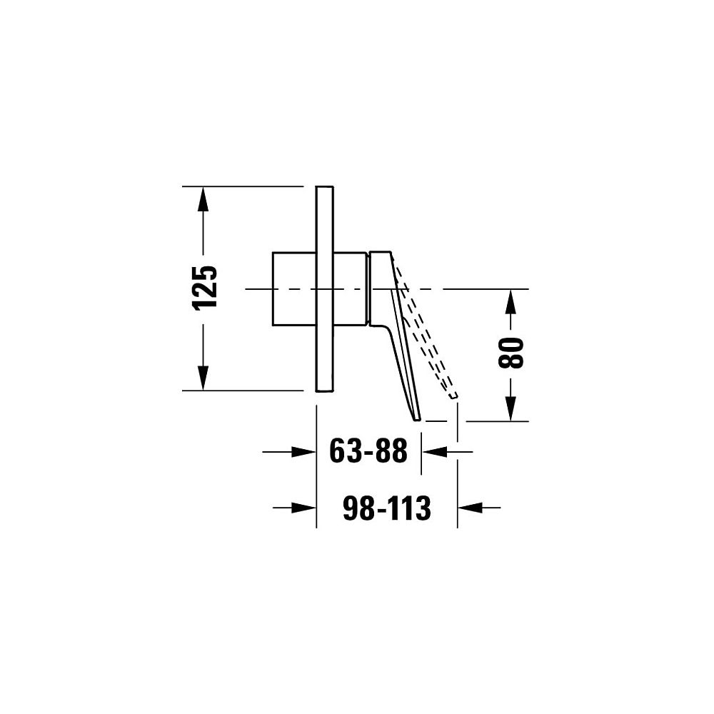 Duravit Wave Einhebelmischer Unterputz Set, 1 Verbraucher, Chrom, 1 Verbraucher, ... DURAVIT-WA4210007010 4067116105599 (Abb. 7)