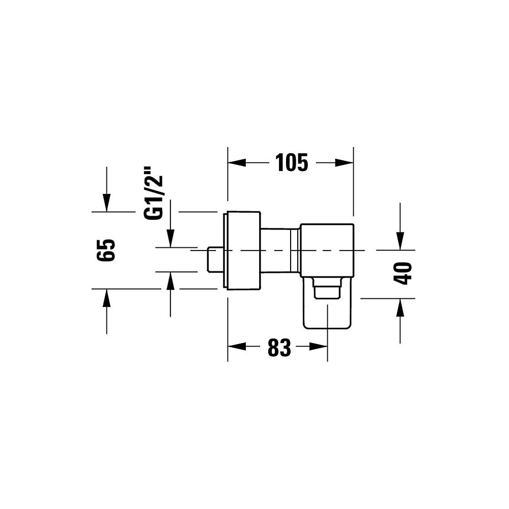 Duravit Manhattan Einhebel-Brausemischer Aufputz, Chrom, Anschlussart S-Anschlüss... DURAVIT-MH4230000010 4067116104943 (Abb. 4)