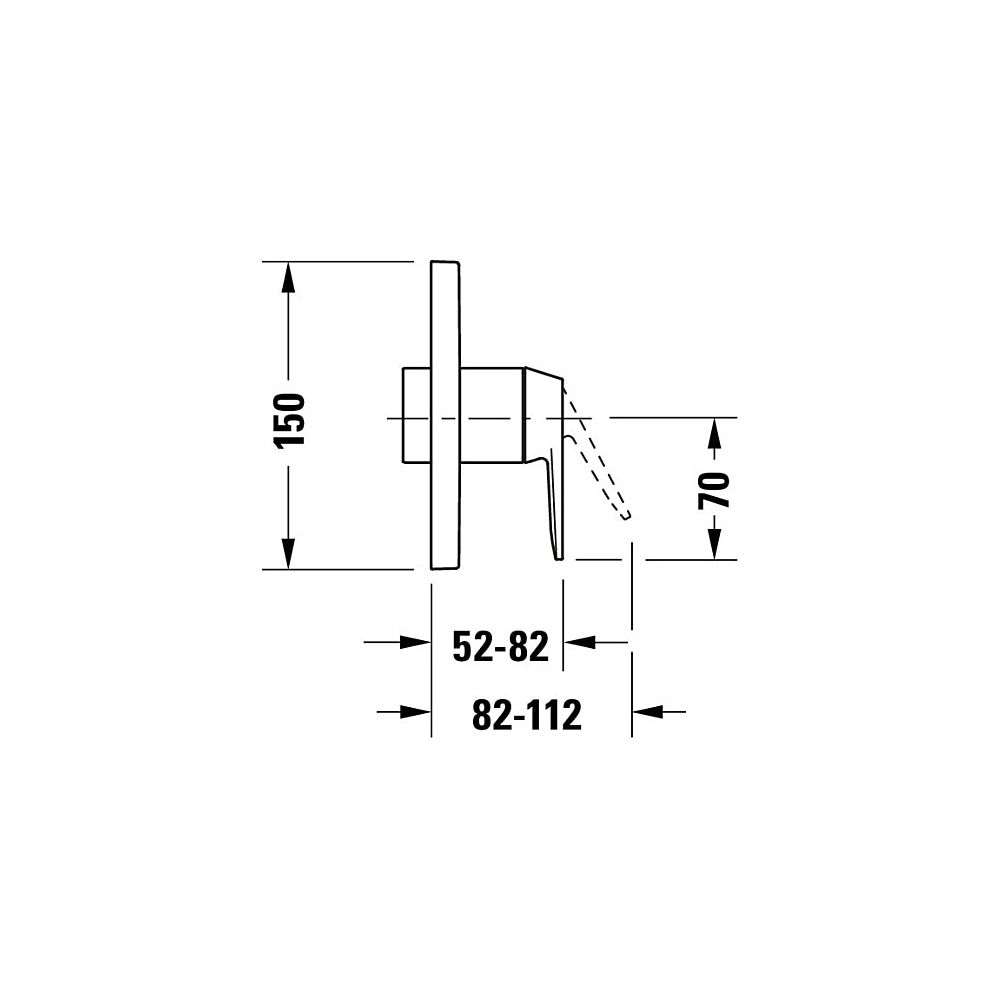 Duravit Manhattan Einhebel-Brausemischer Unterputz, Anzahl Verbraucher 1, Mattsch... DURAVIT-MH4210010046 4067116104912 (Abb. 3)