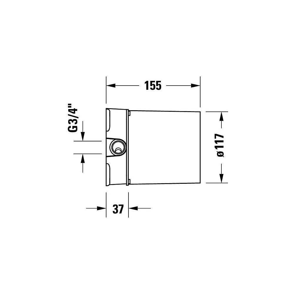 Duravit Grundkörper, Montageart auf Rohfußboden, Wannenmischer bodenstehend... DURAVIT-GK5900008000 4067116104615 (Abb. 3)