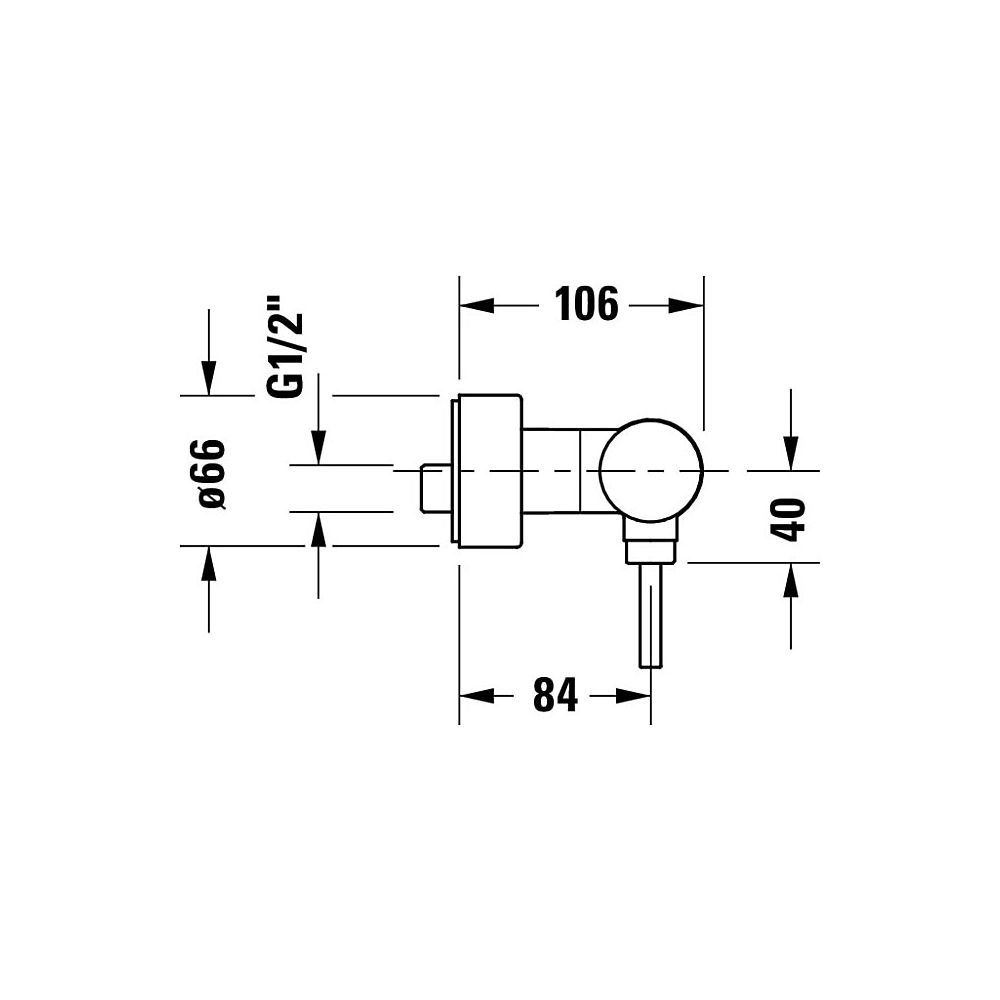 Duravit Circle Einhebel-Brausemischer Aufputz, Chrom, Anschlussart S-Anschlüsse, ... DURAVIT-CE4230000010 4067116104554 (Abb. 8)