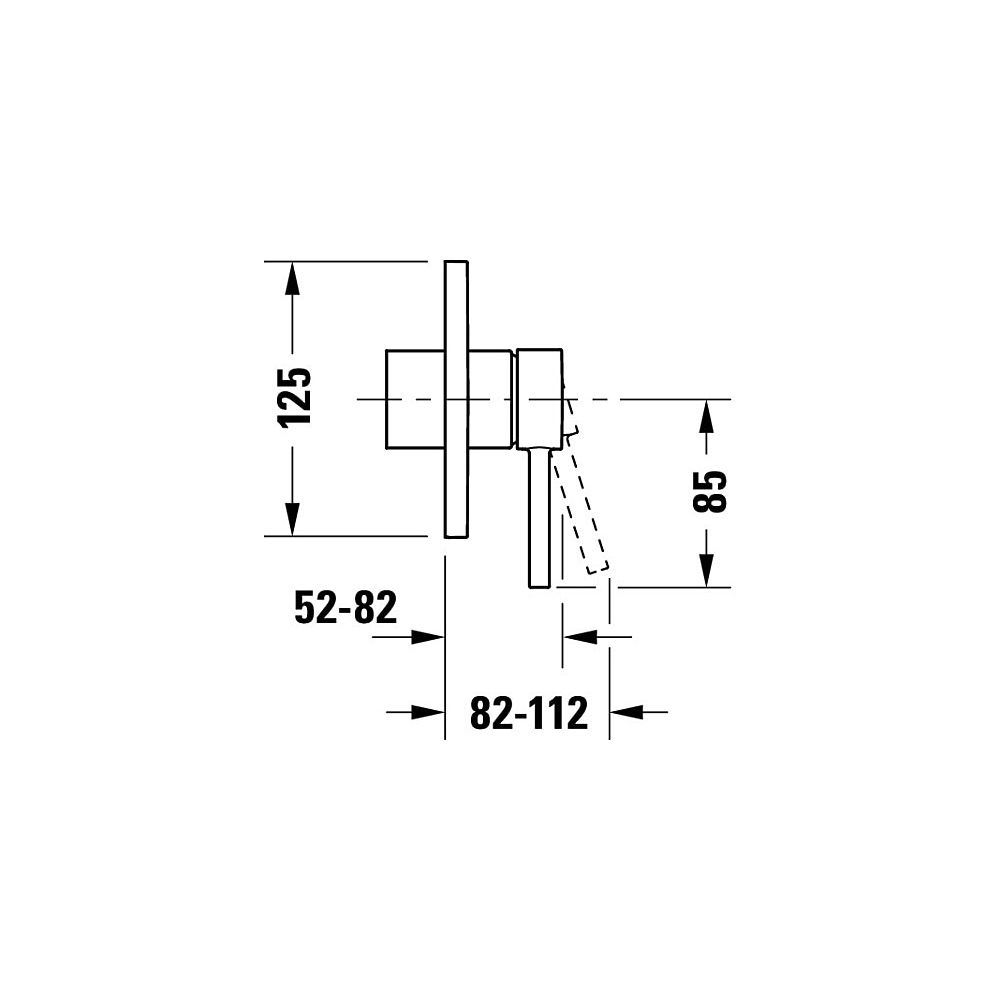 Duravit Circle Einhebelmischer Unterputz Set, 1 Verbraucher, Chrom, 1 Verbraucher... DURAVIT-CE4210007010 4067116104516 (Abb. 6)