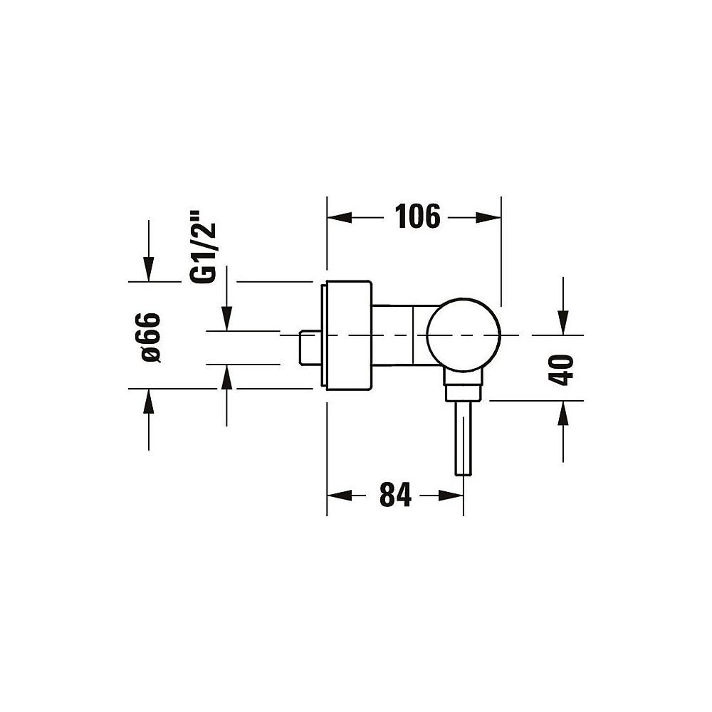 Duravit Circle Einhebel-Brausemischer Aufputz, Chrom, Anschlussart S-Anschlüsse,... DURAVIT-CE4230000010 4067116104554 (Abb. 10)