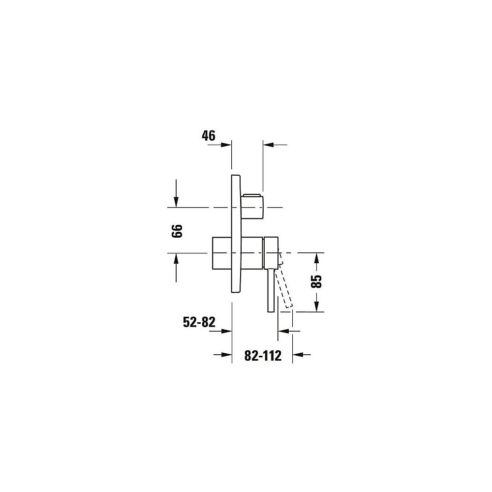 Duravit Circle Einhebel-Brausemischer Unterputz, Anzahl Verbraucher 2, Chrom, Han... DURAVIT-CE4210012010 4067116104547 (Abb. 5)
