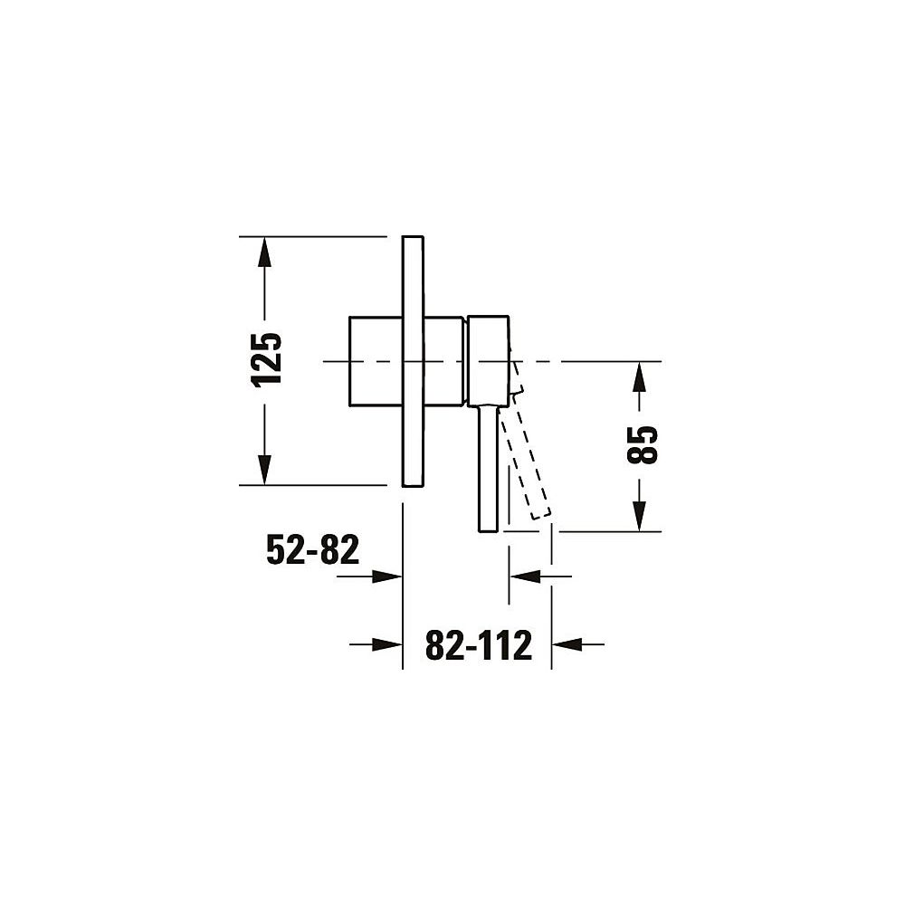 Duravit Circle Einhebelmischer Unterputz Set, 1 Verbraucher, Chrom, 1 Verbraucher... DURAVIT-CE4210007010 4067116104516 (Abb. 8)