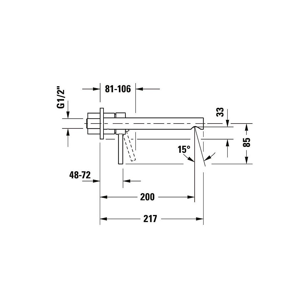 Duravit Circle Einhebel-Waschtischmischer, Chrom 5,5l/min, Hebelgriff, Ausladung ... DURAVIT-CE1070004010 4067116104486 (Abb. 8)