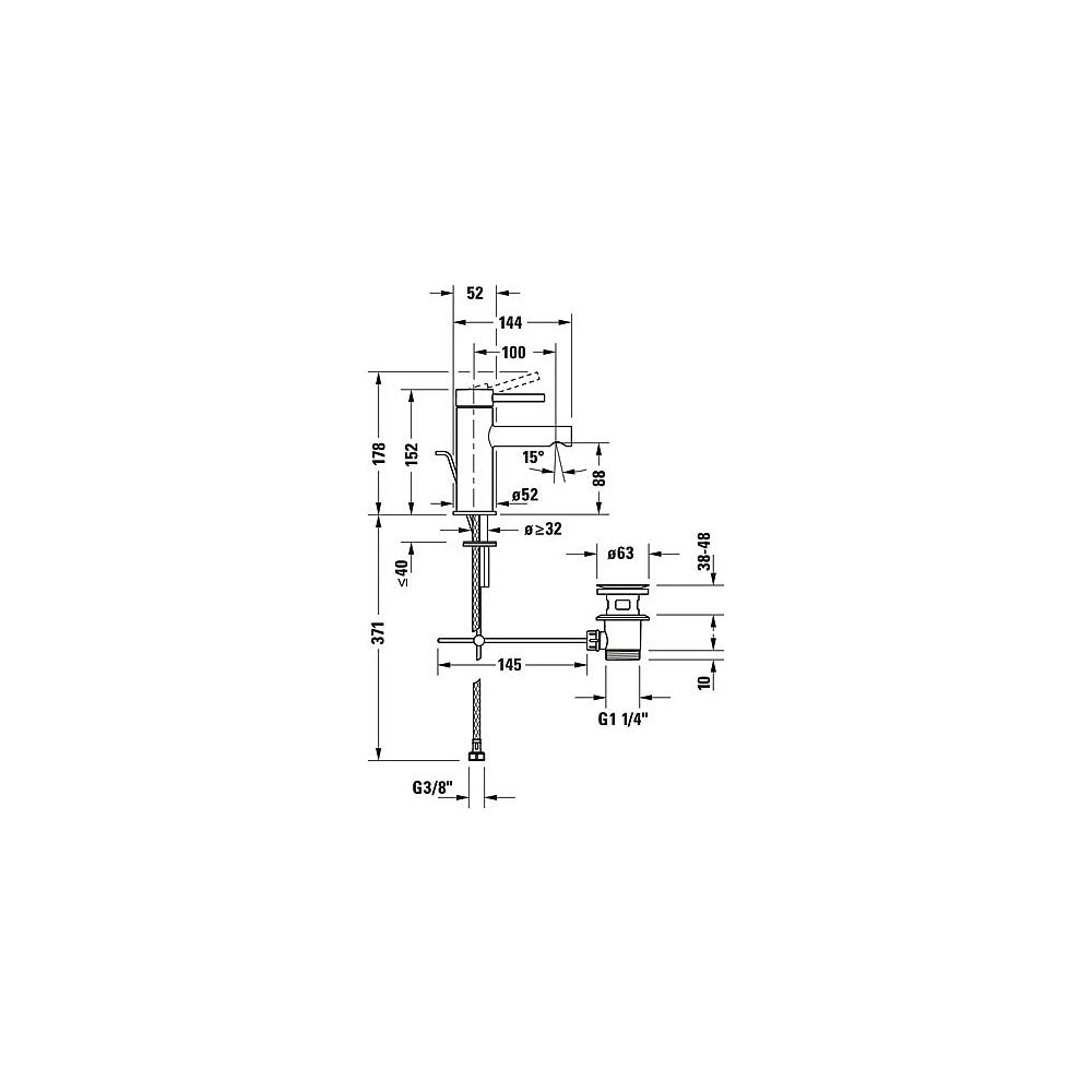 Duravit Circle Einhebel-Waschtischmischer S MinusFlow, MinusFlow, Chrom 3l/min, m... DURAVIT-CE1012001010 4067116104332 (Abb. 4)