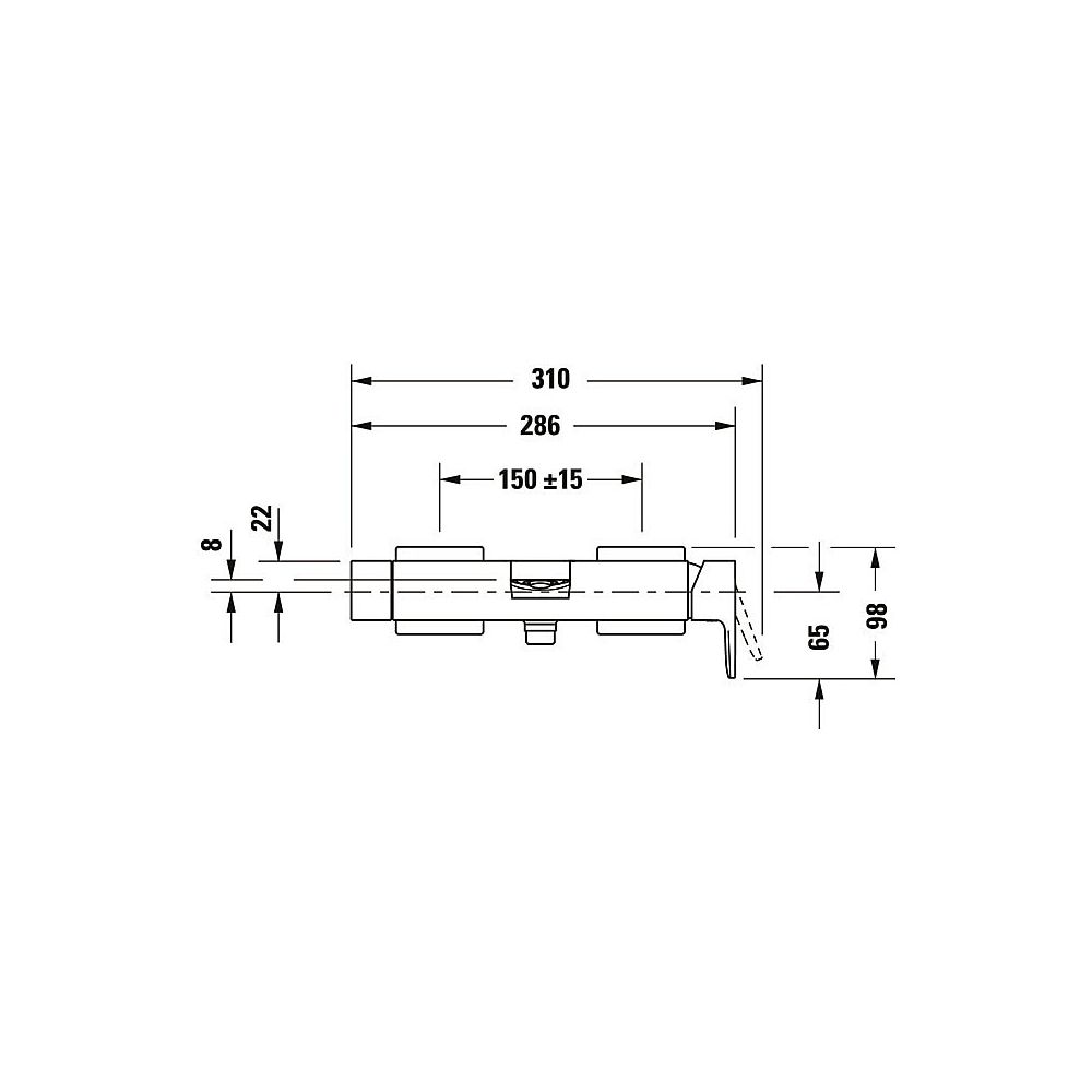 Duravit Manhattan Einhebel-Wannenmischer Aufputz, Mattschwarz, Anschlussart S-Ans... DURAVIT-MH5230000046 4067116104981 (Abb. 6)