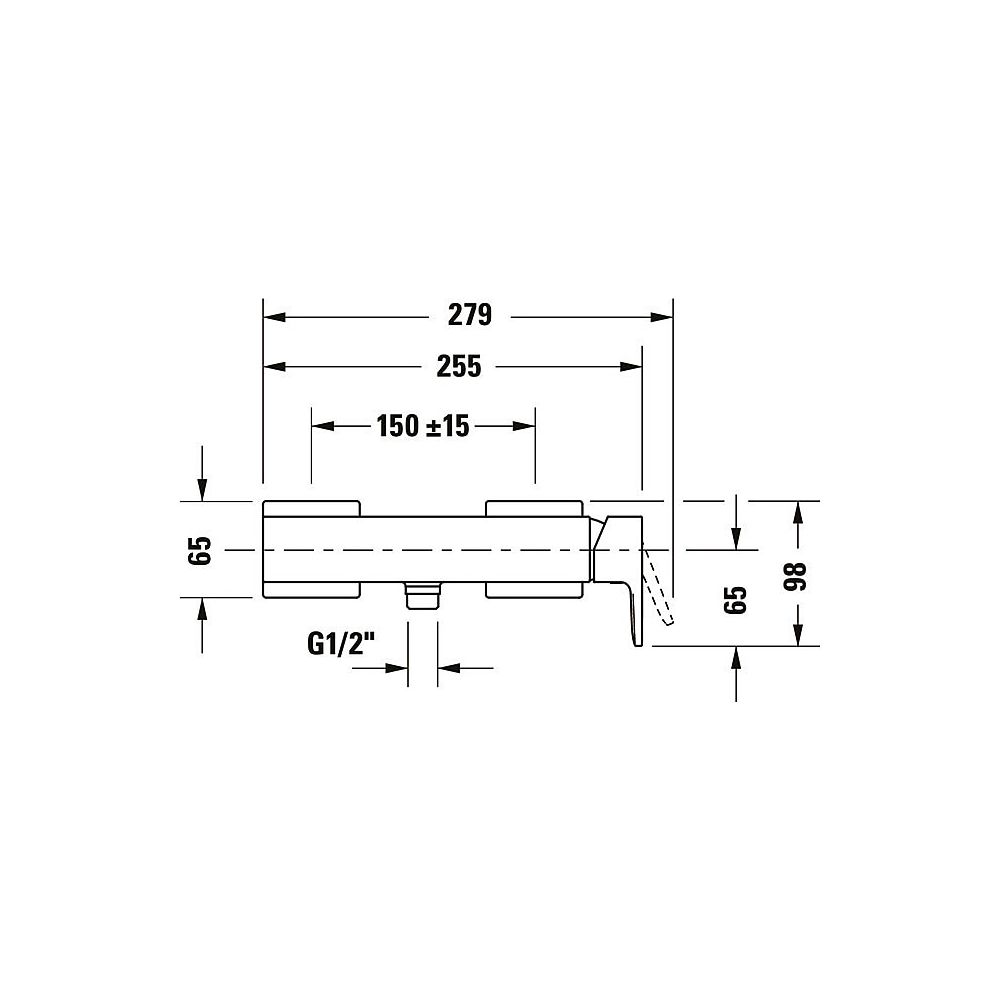 Duravit Manhattan Einhebel-Brausemischer Aufputz, Chrom, Anschlussart S-Anschlüss... DURAVIT-MH4230000010 4067116104943 (Abb. 5)