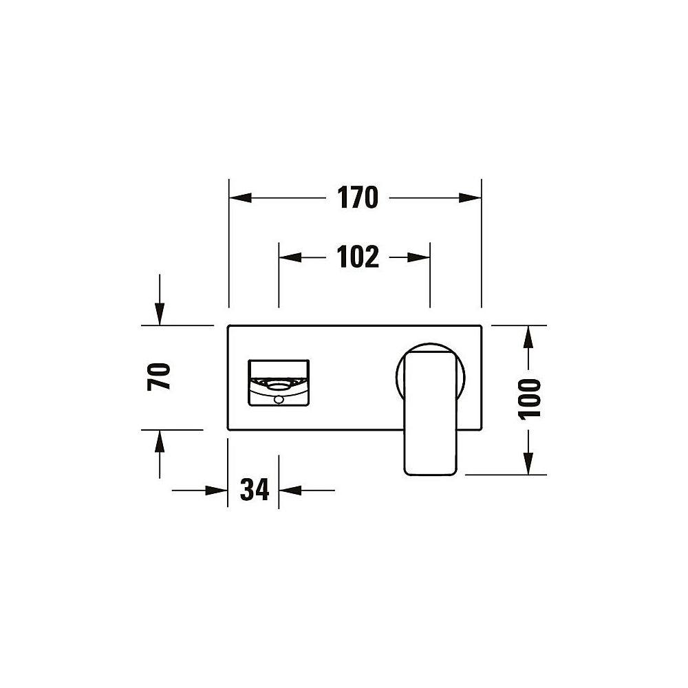 Duravit Manhattan Einhebel-Waschtischmischer, Mattschwarz, Unterputz, Ausladung 1... DURAVIT-MH1070004010 4067116104813 (Abb. 7)