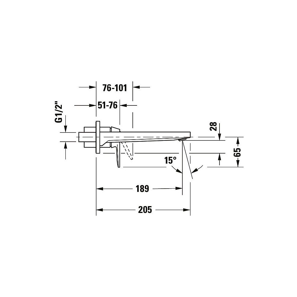 Duravit Manhattan Einhebel-Waschtischmischer, Mattschwarz, Unterputz, Ausladung 1... DURAVIT-MH1070004010 4067116104813 (Abb. 8)
