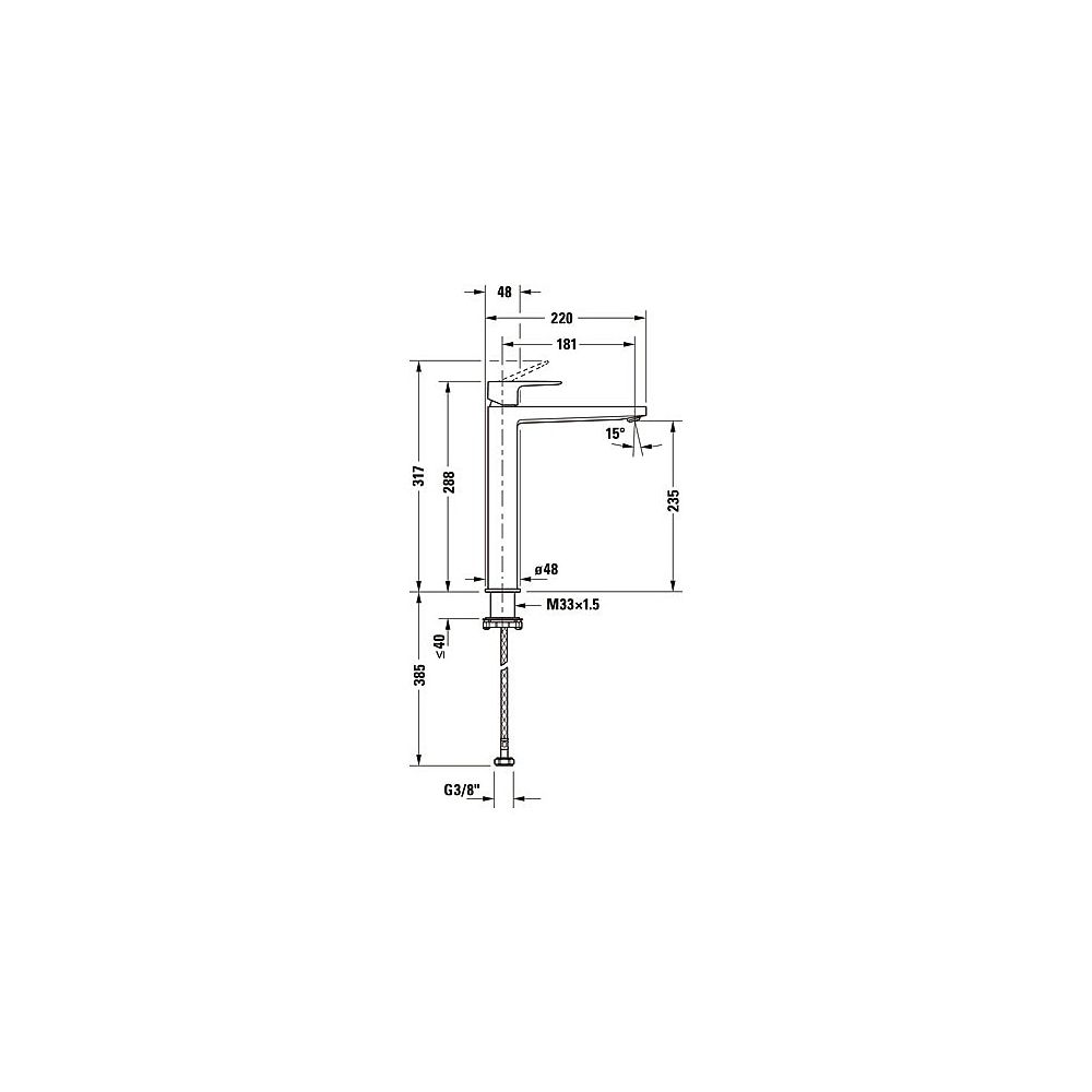 Duravit Manhattan Einhebel-Waschtischmischer XL, Mattschwarz, 4,5l/min, Hebelgrif... DURAVIT-MH1040002046 4067116104806 (Abb. 4)