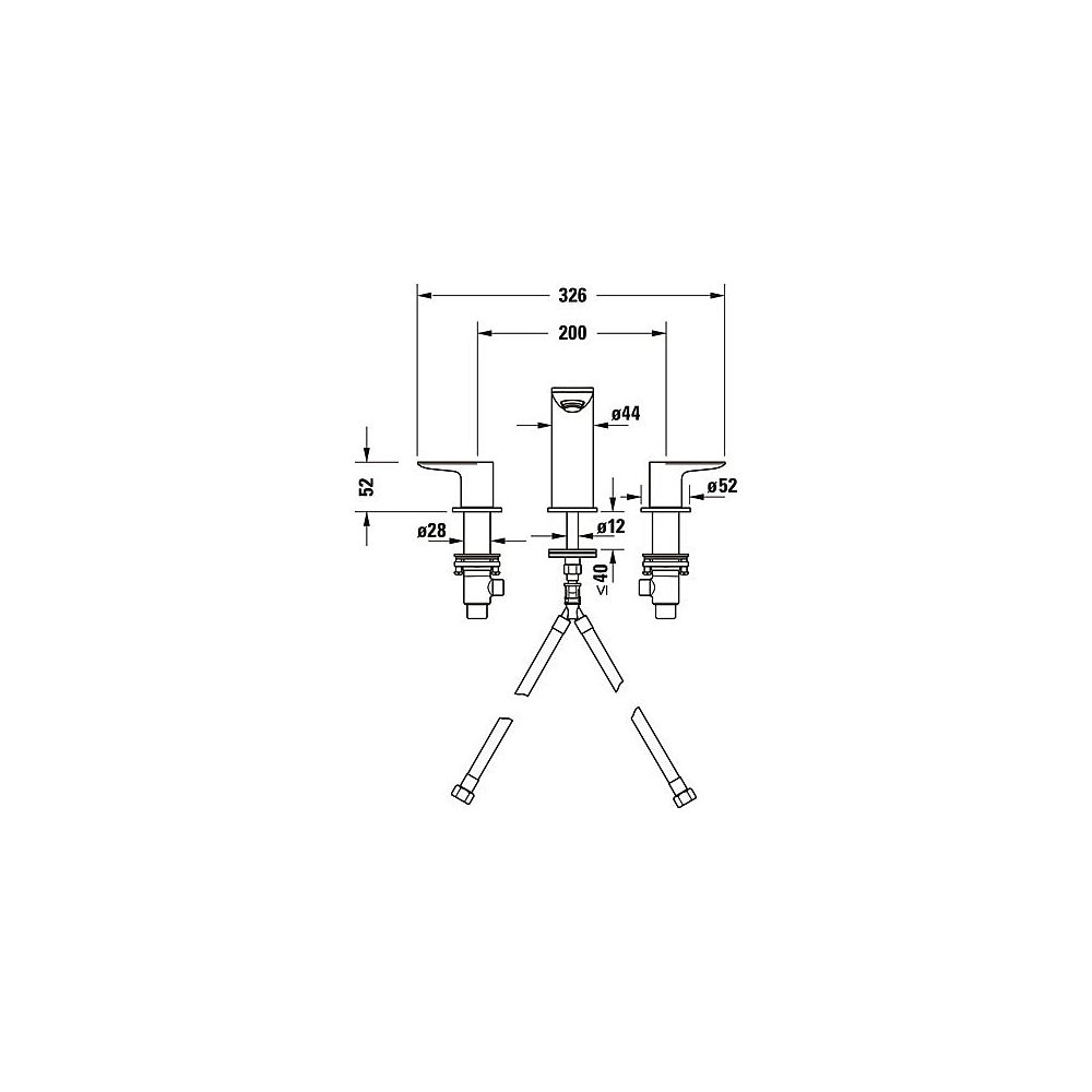 Duravit Wave 3-Loch Waschtischarmatur Keramikmischsystem, ohne Zugstange, Gold po... DURAVIT-WA1060005034 4067116105414 (Abb. 5)