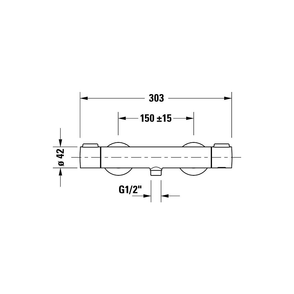 Duravit Thermostatarmaturen Brausethermostat Aufputz, Gold poliert, S-Anschlüsse,... DURAVIT-TH4220000034 4067116113624 (Abb. 5)