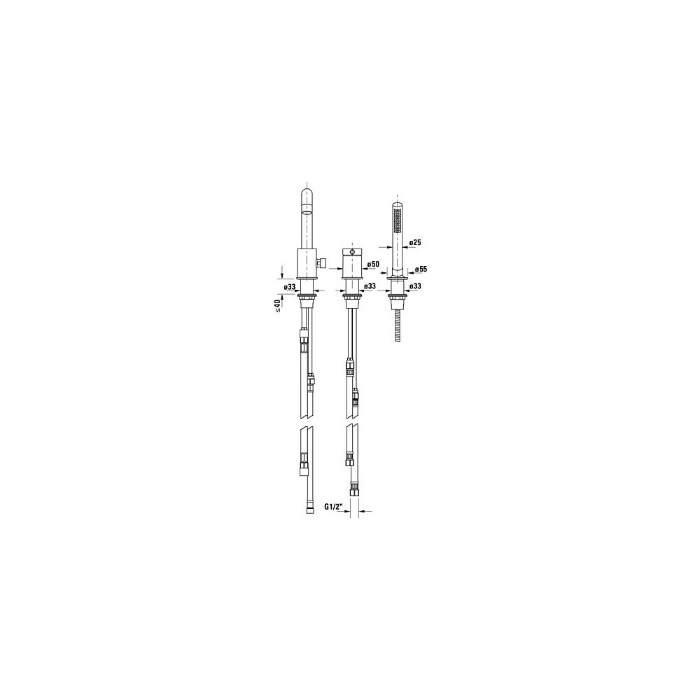 Duravit Circle 3-Loch Wannenarmatur Keramikmischsystem, Chrom HG, 25l/min Durchfl... DURAVIT-CE5260000010 4067116104608 (Abb. 4)