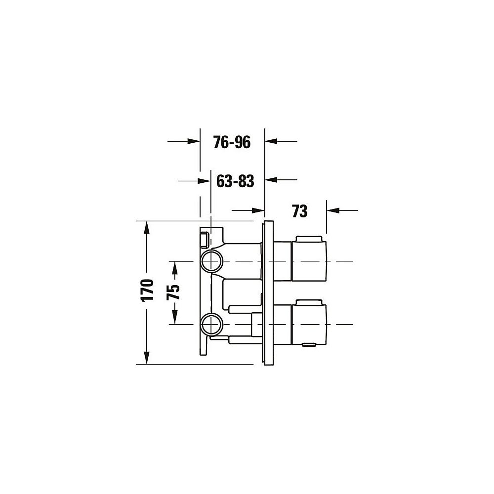 Duravit Thermostatarmaturen Thermostat Unterputz Set, 2 Verbraucher, Chrom, 24l/m... DURAVIT-TH4200008010 4067116113570 (Abb. 5)
