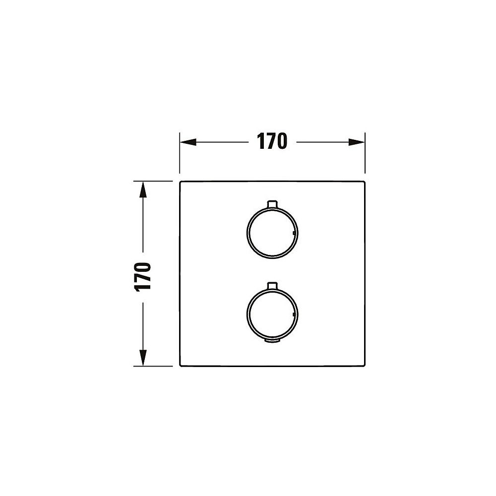 Duravit Thermostatarmaturen Thermostat Unterputz Set, 2 Verbraucher, Chrom, 24l/m... DURAVIT-TH4200007010 4067116113563 (Abb. 2)