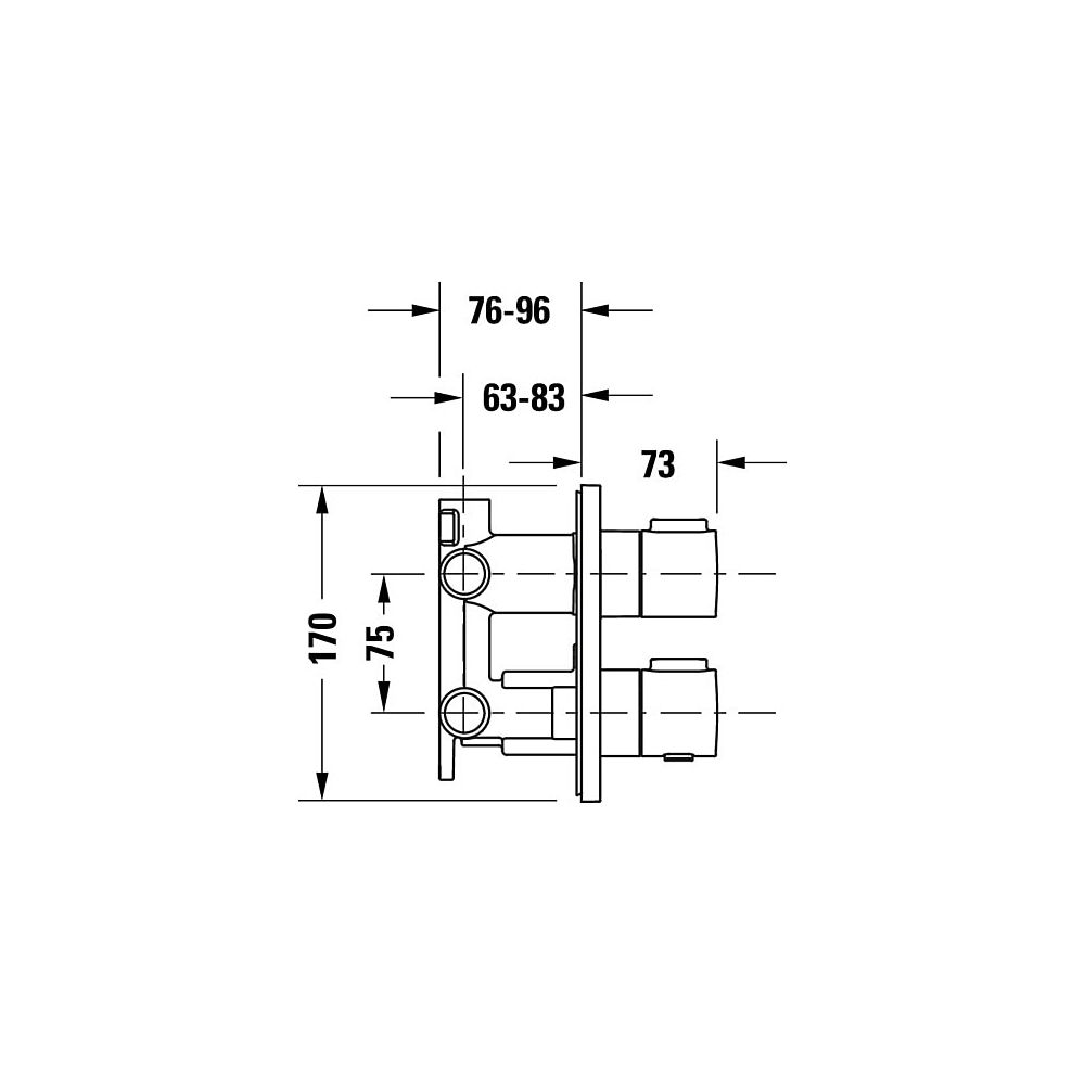 Duravit Thermostatarmaturen Thermostat Unterputz Set, 2 Verbraucher, Chrom, 24l/m... DURAVIT-TH4200007010 4067116113563 (Abb. 5)