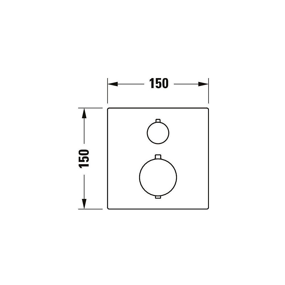 Duravit Thermostatarmaturen Thermostat Unterputz, 1 Verbraucher, Chrom 20, 5l/min... DURAVIT-TH4200015010 4067116316469 (Abb. 2)