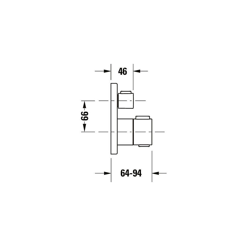 Duravit Thermostatarmaturen Thermostat Unterputz, 1 Verbraucher, Chrom 20, 5l/min... DURAVIT-TH4200015010 4067116316469 (Abb. 3)