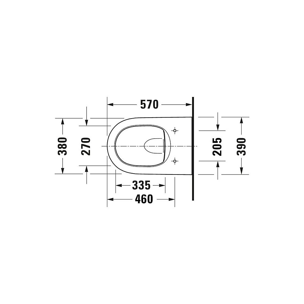 Duravit Qatego Wand-WC 570x385x360mm, Weiß Hochglanz, 4,5l, Tiefspüler, rimless, w... DURAVIT-2556090000 4067116305173 (Abb. 14)
