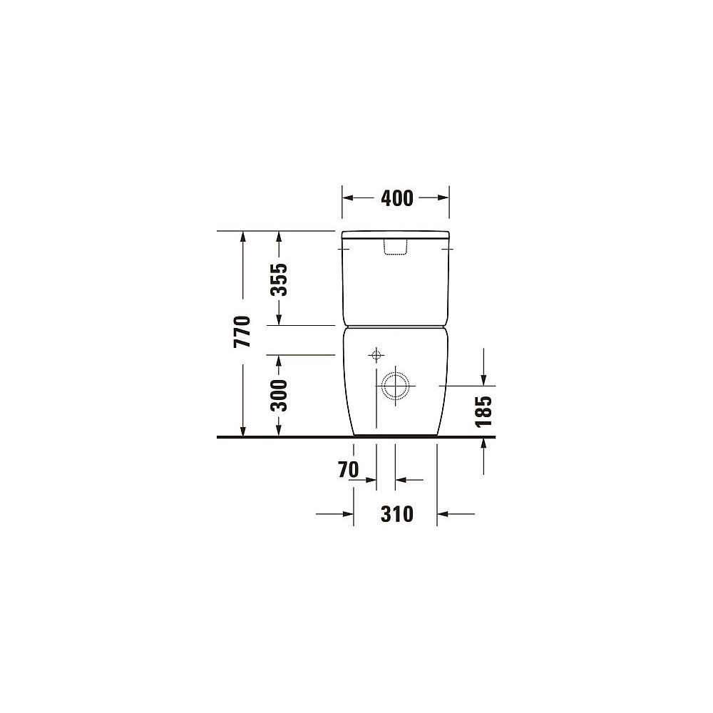 Duravit Qatego Stand WC für Kombination 660x390x400mm, Weiß Hochglanz, 4,5/3l, Tief... DURAVIT-2021090000 4067116305180 (Abb. 3)