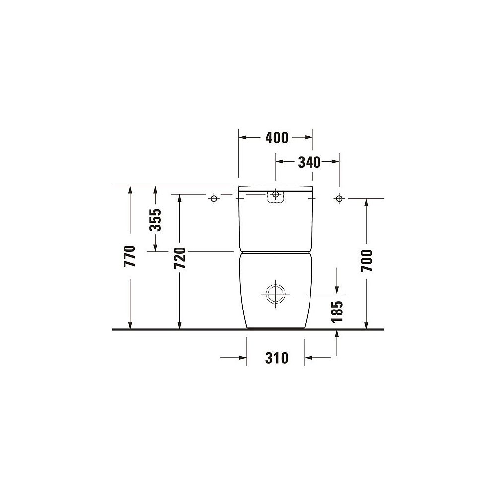 Duravit Qatego Stand WC für Kombination 660x390x400mm, Weiß Hochglanz, 4,5/3l, Tief... DURAVIT-2021090000 4067116305180 (Abb. 4)