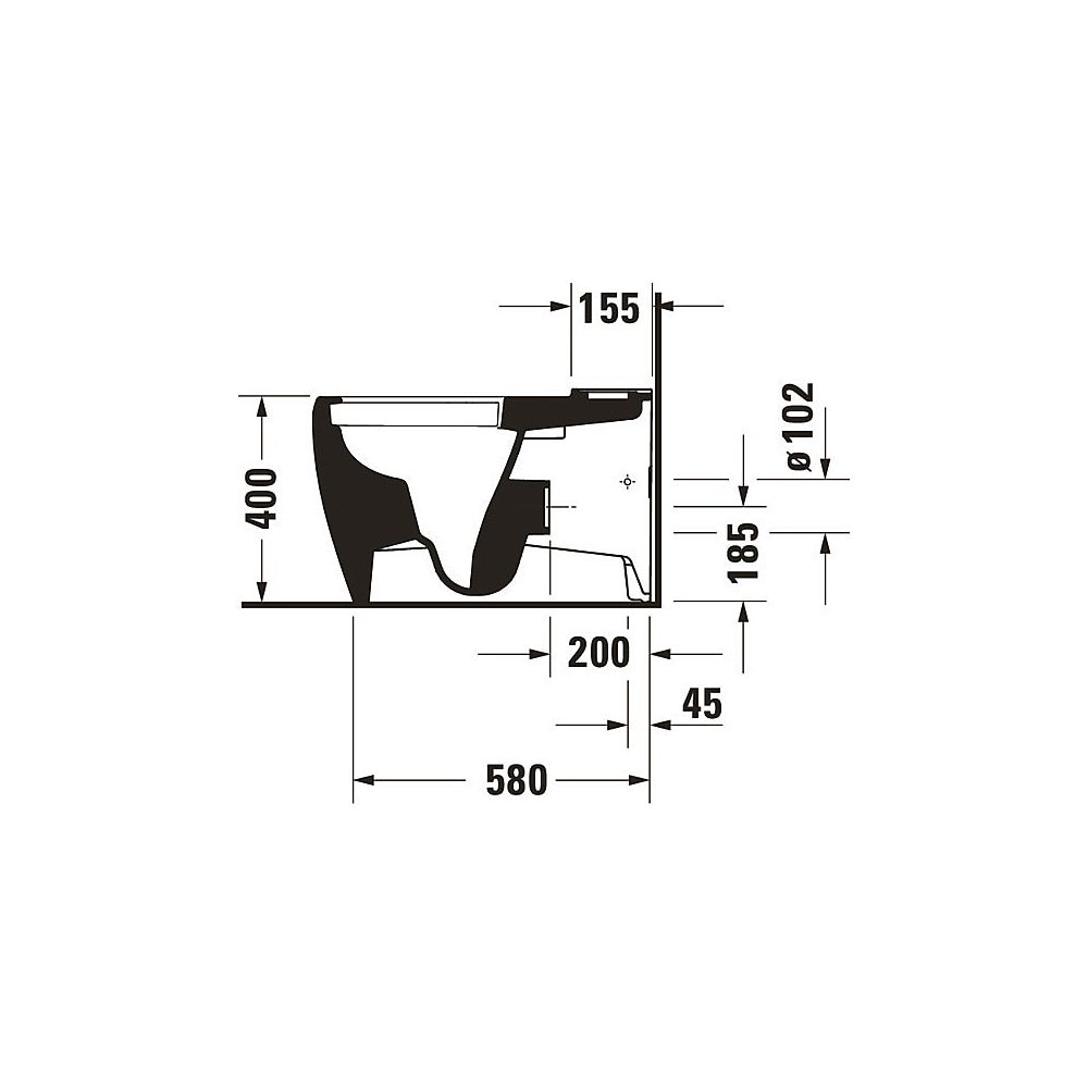Duravit Qatego Stand WC für Kombination 660x390x400mm, Weiß Hochglanz, 4,5/3l, Tief... DURAVIT-2021090000 4067116305180 (Abb. 5)