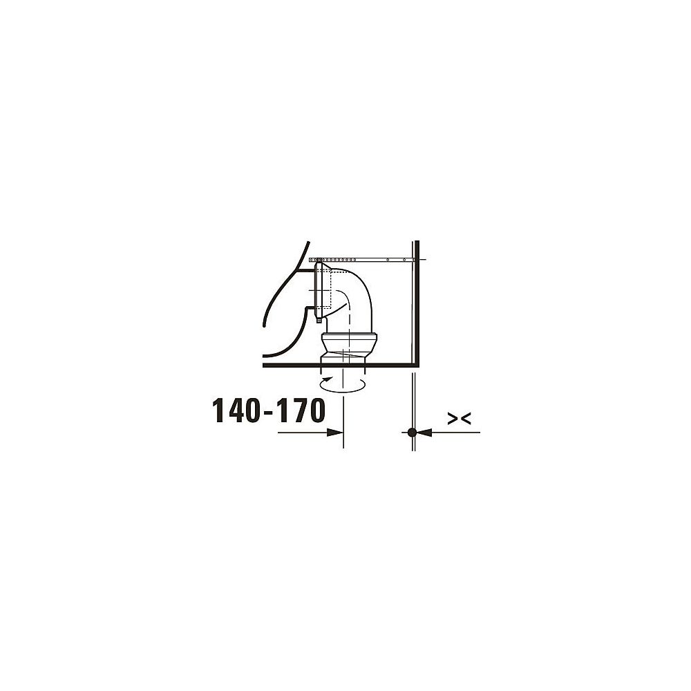 Duravit Qatego Stand WC für Kombination 660x390x400mm, Weiß Hochglanz, 4,5/3l, Tief... DURAVIT-2021090000 4067116305180 (Abb. 8)