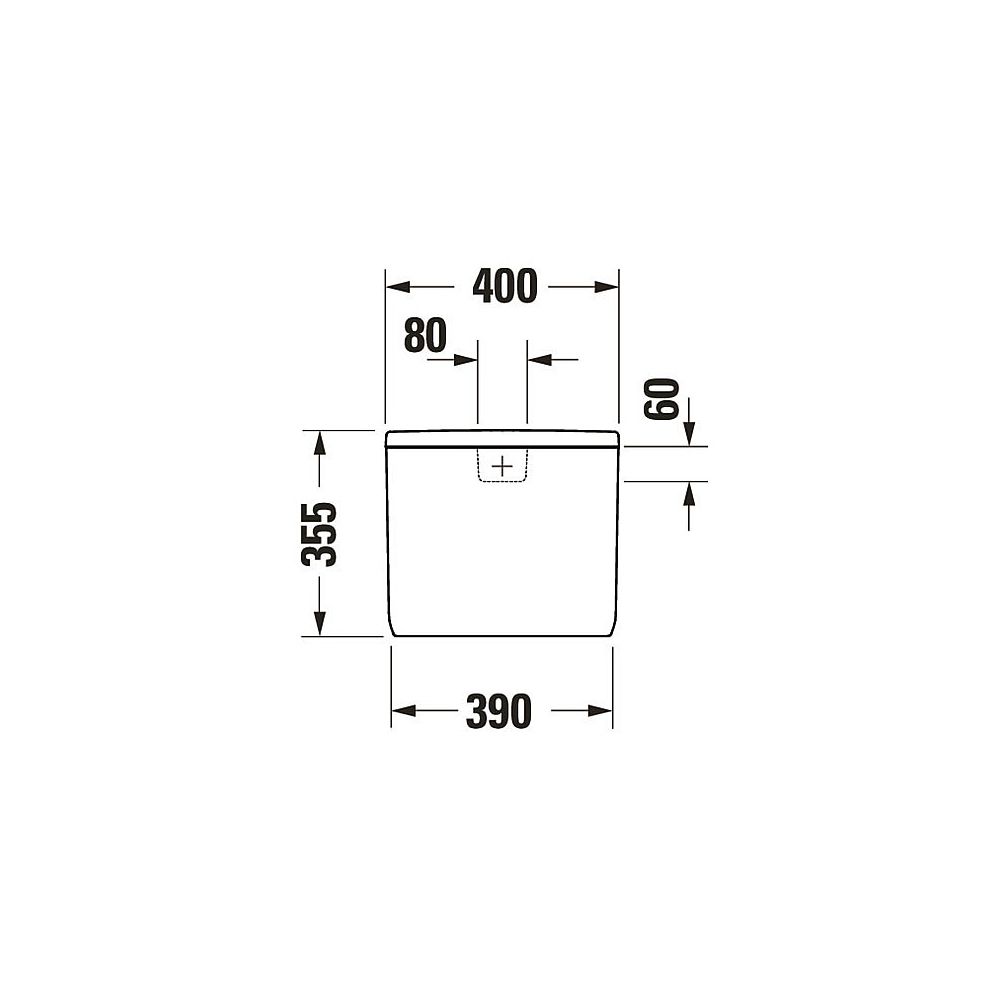 Duravit Qatego Spülkasten aus Keramik 180x400x355mm, Weiß, HygieneGlaze, 6/3l, Dual... DURAVIT-0947102005 4067116069617 (Abb. 3)
