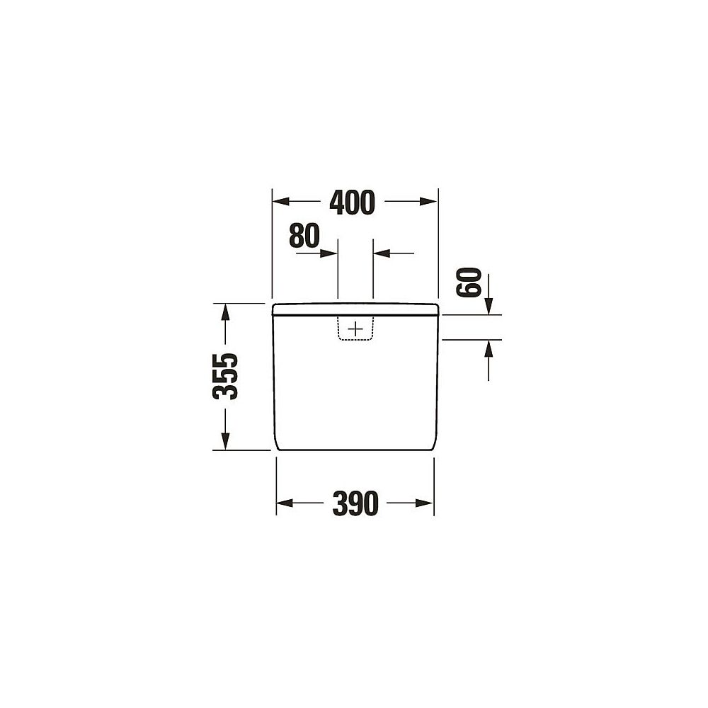 Duravit Qatego Spülkasten aus Keramik 180x400x355mm, Weiß, HygieneGlaze, 4,5/3l, Du... DURAVIT-0947002085 4067116069655 (Abb. 3)