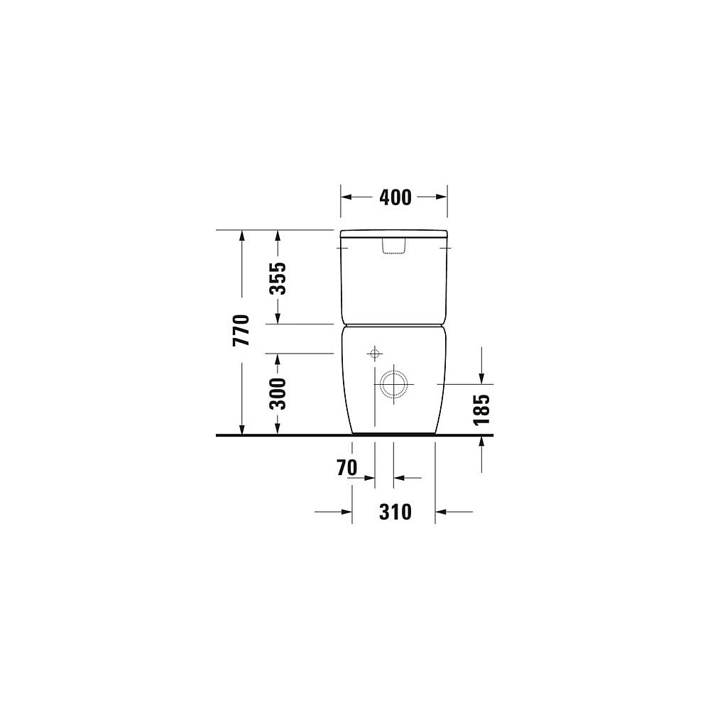 Duravit Qatego Stand WC für Kombination 660x390x400mm, Weiß Hochglanz, 4,5/3l, Tie... DURAVIT-2021090000 4067116305180 (Abb. 13)