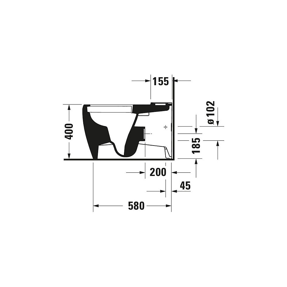 Duravit Qatego Stand WC für Kombination 660x390x400mm, Weiß Hochglanz, 4,5/3l, Tie... DURAVIT-2021090000 4067116305180 (Abb. 16)