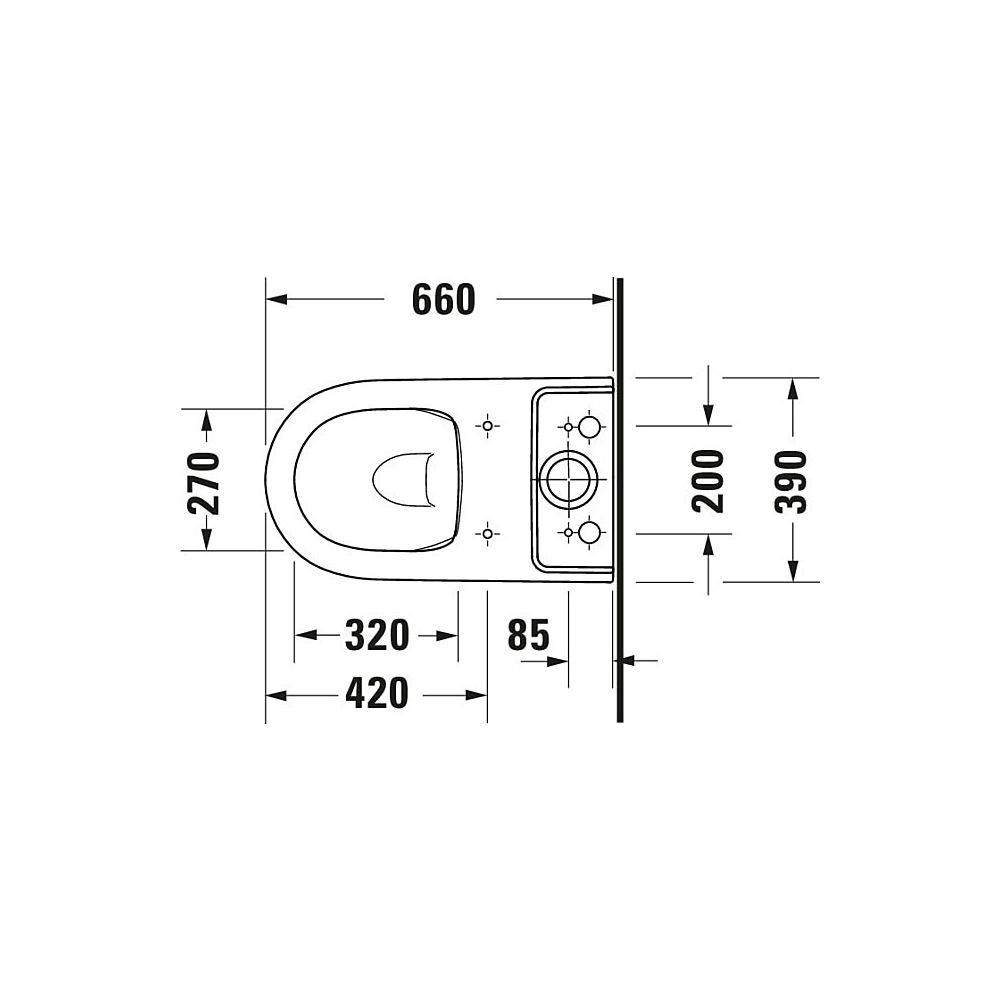 Duravit Qatego Stand WC für Kombination 660x390x400mm, Weiß Hochglanz, 4,5/3l, Tie... DURAVIT-2021090000 4067116305180 (Abb. 17)