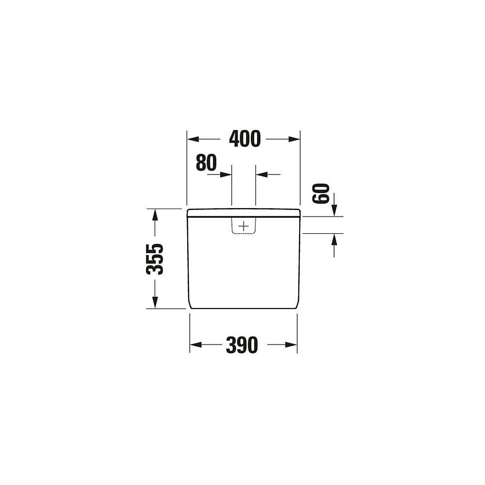 Duravit Qatego Spülkasten aus Keramik 180x400x355mm, Weiß, HygieneGlaze, 6/3l, Dual... DURAVIT-0947102005 4067116069617 (Abb. 7)