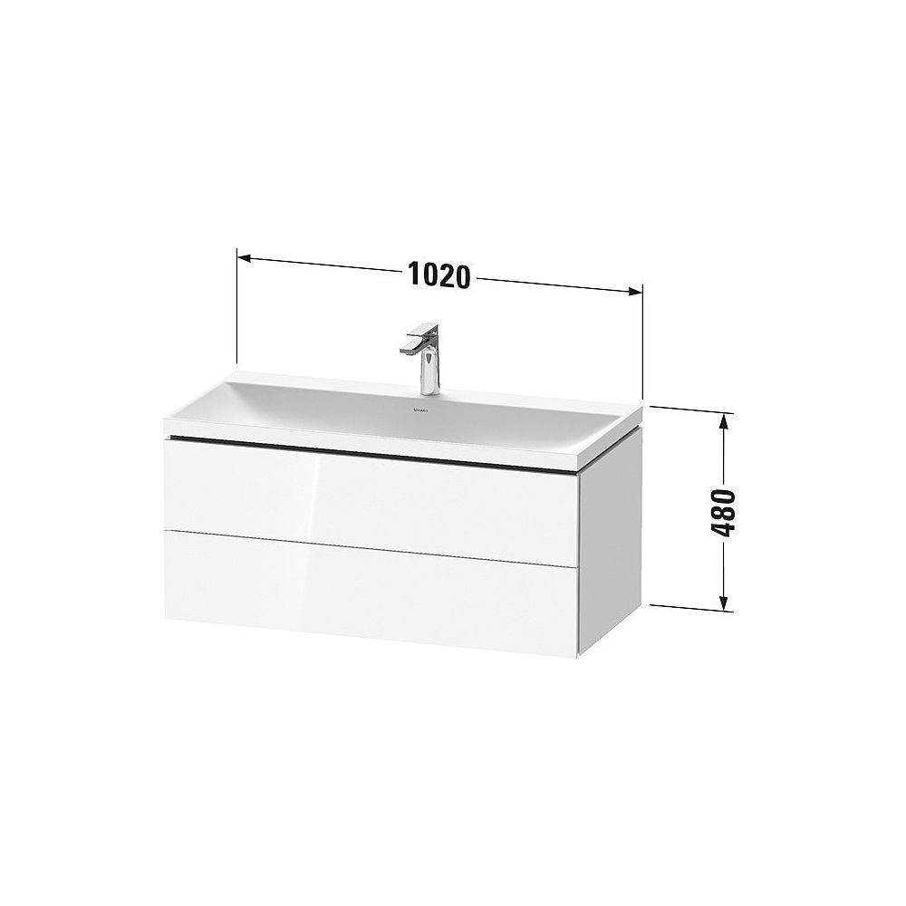 Duravit L-Cube Waschtisch-Set C-shaped wh Dekor, 480x1000x480mm, Taupe SM, 2 S... DURAVIT-LC6952N83830000 4067116110760 (Abb. 2)