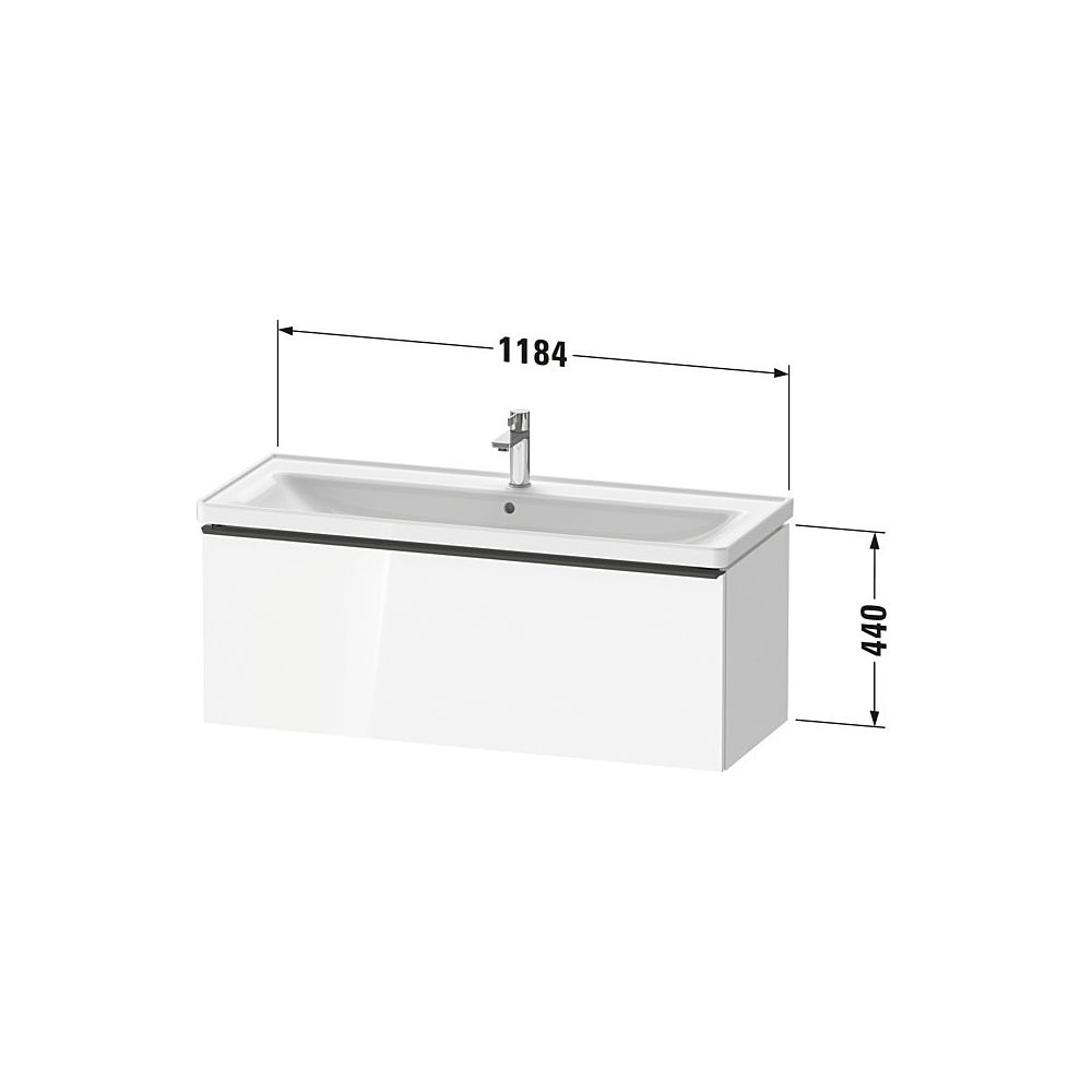 Duravit D-Neo Waschtischunterbau wandhäng. 452x1184x440mm Eiche Marmoriert Mat... DURAVIT-DE42910BD550000 4067116347760 (Abb. 2)