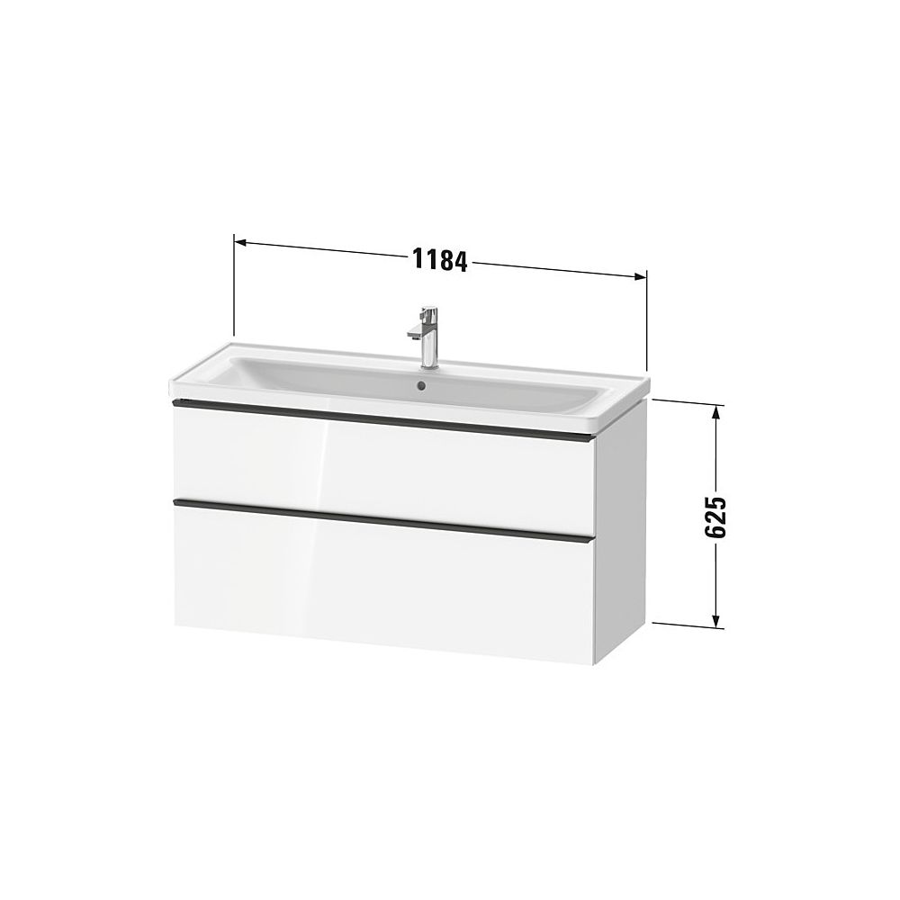 Duravit D-Neo Waschtischunterbau wandh. 452x1184x625mm Eiche Marmoriert Matt, ... DURAVIT-DE4391070550000 4067116349443 (Abb. 2)