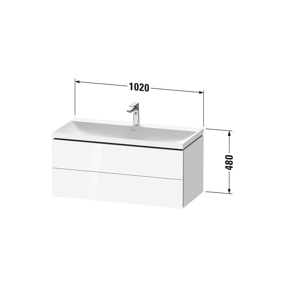 Duravit L-Cube Waschtisch-Set C-shaped wh Dekor, 480x1000x480mm, Taupe SM, 2 S... DURAVIT-LC6952N83830000 4067116110760 (Abb. 3)