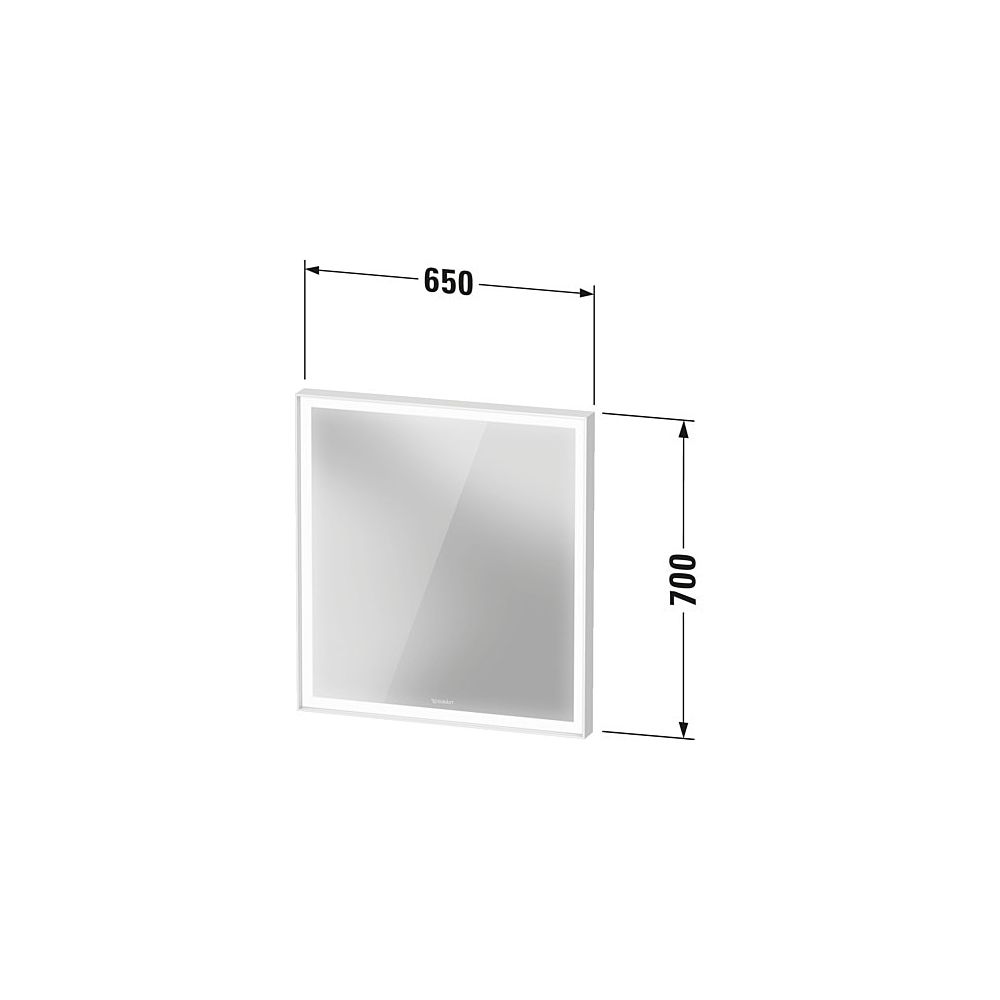 Duravit L-Cube Spiegel Wandmontage 67x650x700mm, Weiß, LED, 23W, Betätigung Se... DURAVIT-LC7380018180100 4067116101614 (Abb. 4)