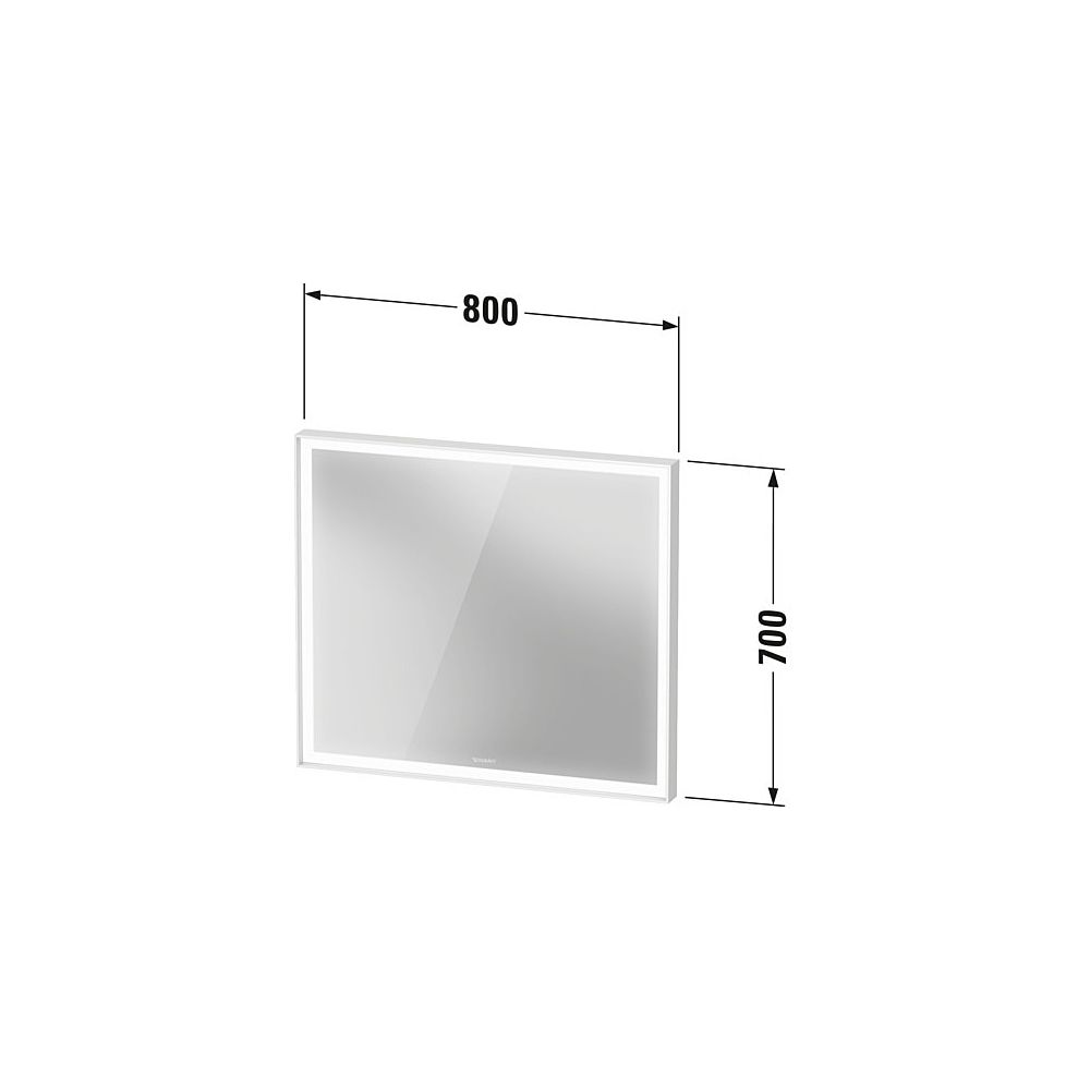 Duravit L-Cube Spiegel Wandmontage 67x800x700mm, Weiß, LED, 24W, Betätigung Se... DURAVIT-LC7381018180100 4067116101225 (Abb. 5)