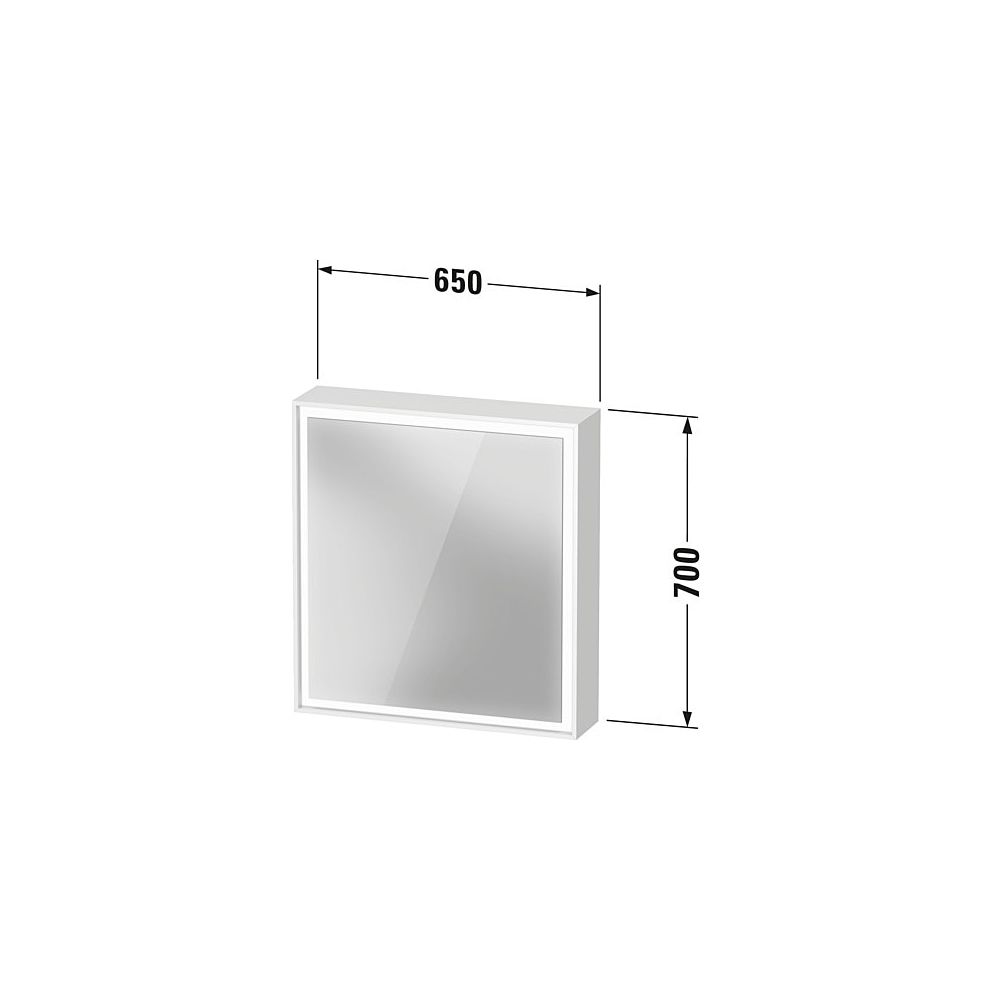 Duravit L-Cube Spiegelschrank Wandmontage 155x650x700mm, Graphit, Tür R, 2 Gla... DURAVIT-LC7550R49490000 4067116103830 (Abb. 4)