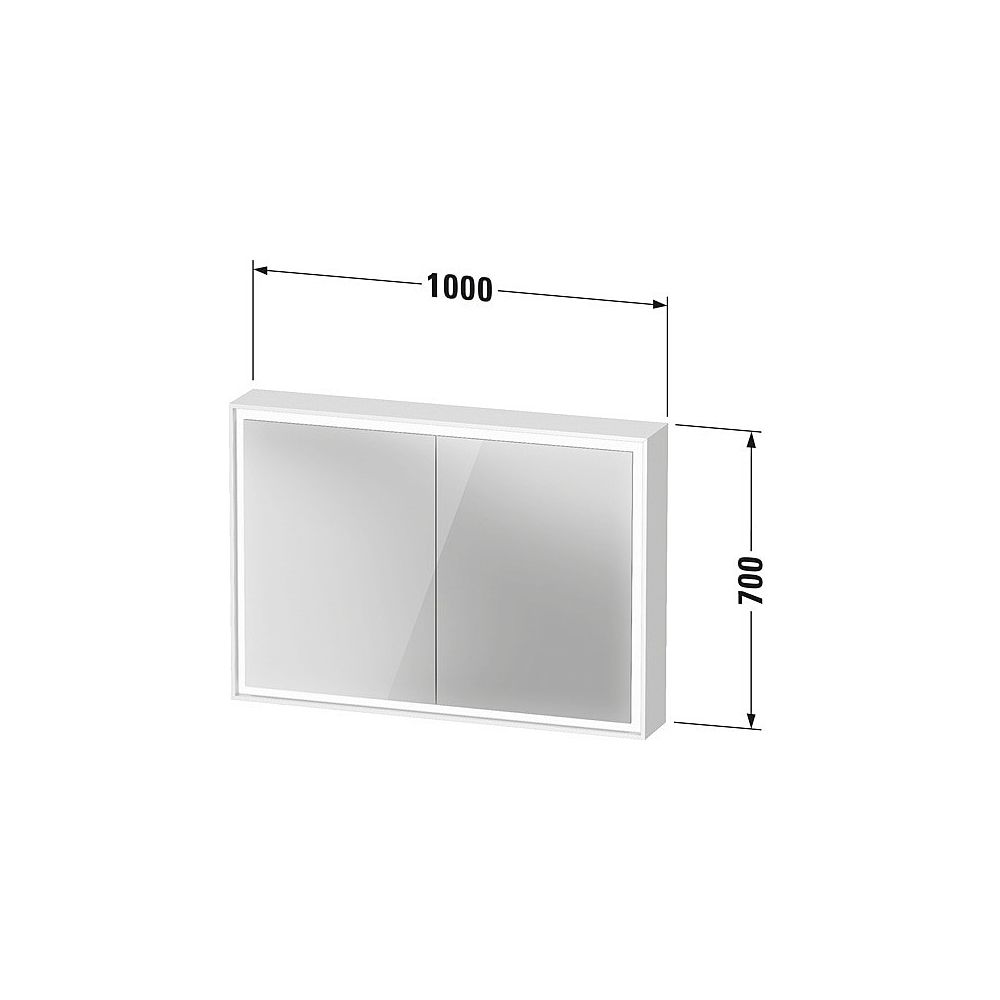 Duravit L-Cube Spiegelschrank Wandmontage 155x1000x700mm, Weiß, 2 Türen L/R, 2... DURAVIT-LC7552018180010 4067116101249 (Abb. 7)