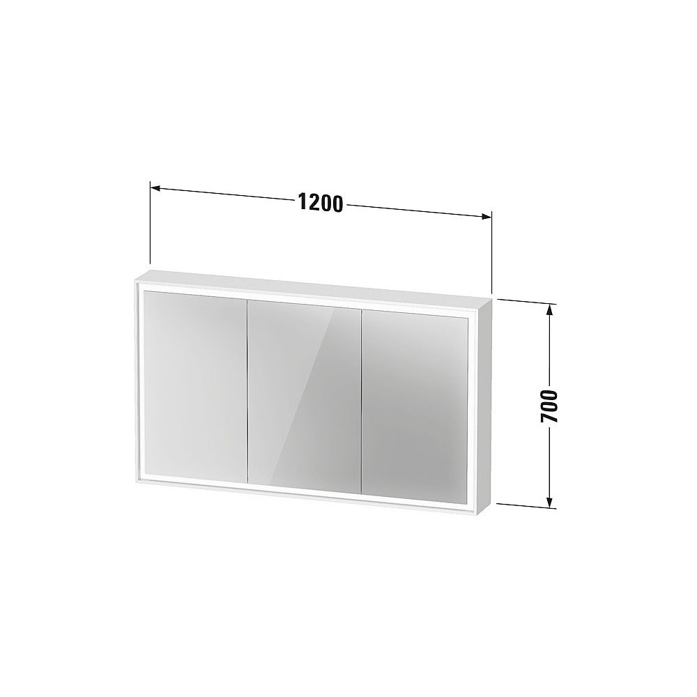 Duravit L-Cube Spiegelschrank Wandmontage 155x1200x700mm, Weiß, 3 Türen L, 4 G... DURAVIT-LC7553018182000 4067116100907 (Abb. 7)