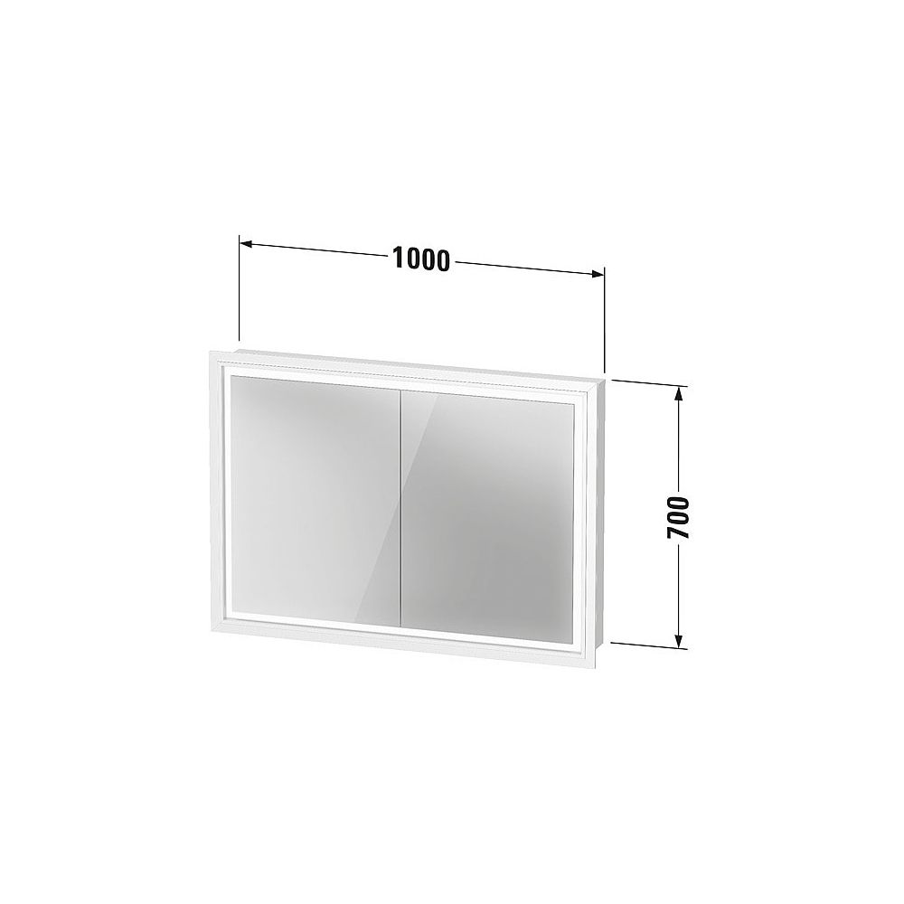 Duravit L-Cube Spiegelschrank Einbau 155x1000x700mm, Graphit, 2 Türen L/R, 2 G... DURAVIT-LC7652049490000 4067116103274 (Abb. 3)