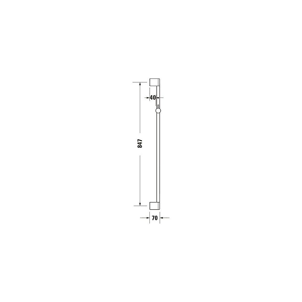 Duravit Brausestange 900mm, Handbrausehalterung höhenverstellbar, Edelstahl gebür... DURAVIT-UV0600004070 4067116114133 (Abb. 4)