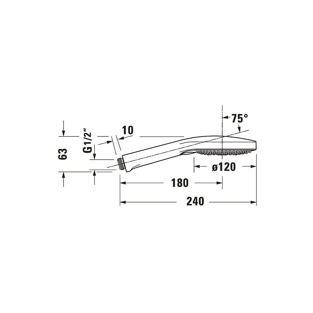 Duravit Handbrause, Edelstahl gebürstet, MinusFlow, d. 120mm, Strahlart Rain, Pul... DURAVIT-UV0652017070 4067116113792 (Abb. 3)